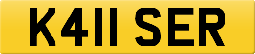 K411 SER private number plate